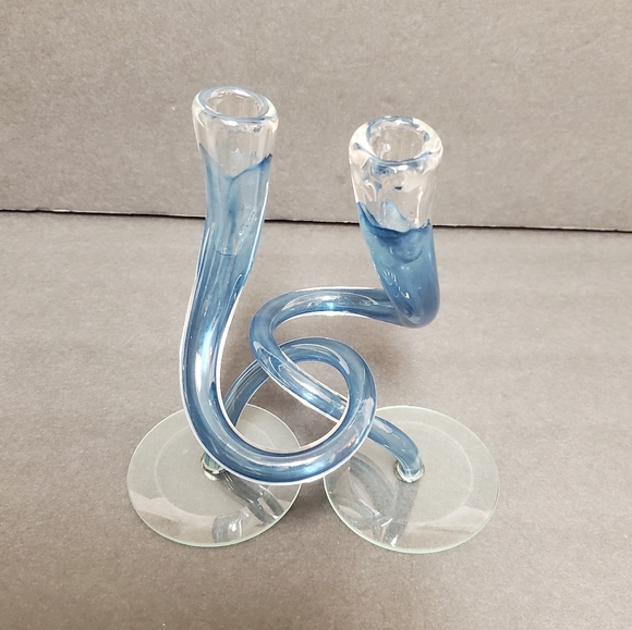 Hudson Glass Twist Candlestick - Picture 4 of 11